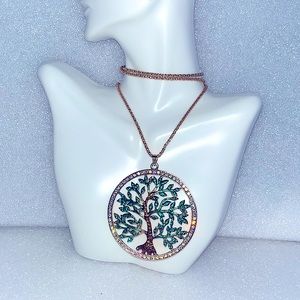 Betsey Johnson Costume necklace with Christmas tree Pendant